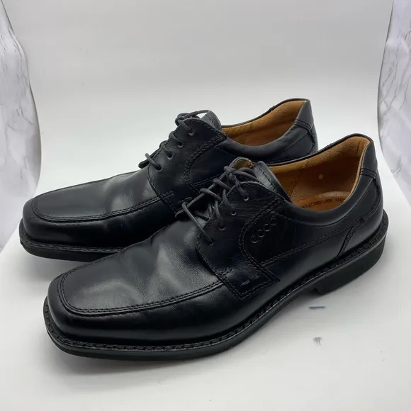Ecco Black Leather Oxford Lace up Shoes Men’s size 41 US 7.5