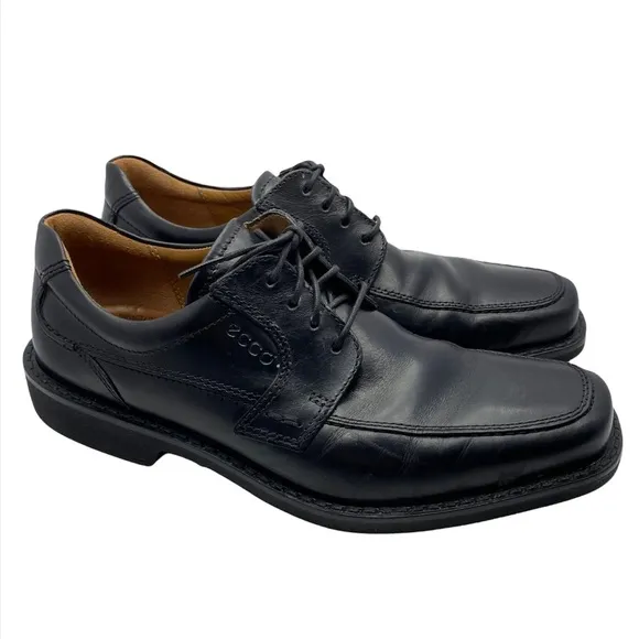 Ecco Black Leather Oxford Lace up Shoes Men’s size 41 US 7.5