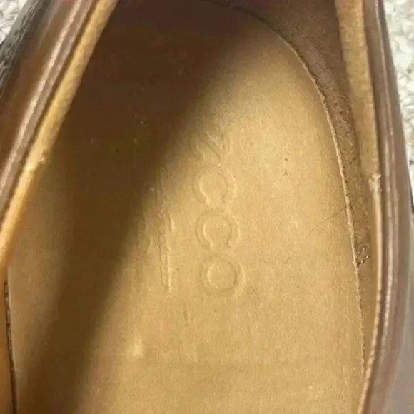 Ecco Brown Dress Shoes Oxford Lace Up Mens Size 13(13.5), EU 47