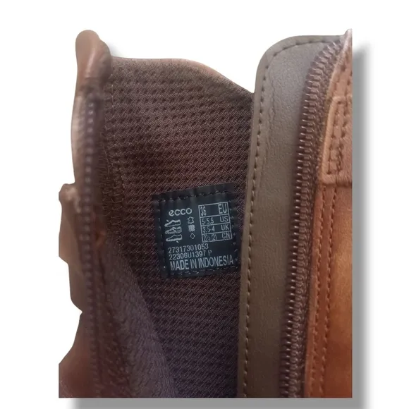 ECCO Brown Leather Ankle Boots Women’s Size 36 EU