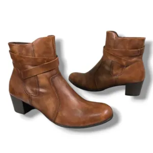 ECCO Brown Leather Ankle Boots Women’s Size 36 EU