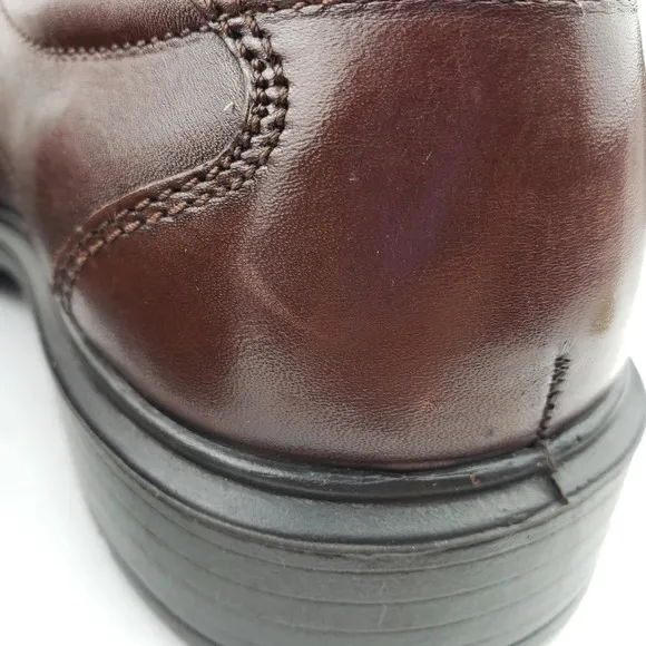 Ecco Helsinki Cognac Leather Men's Dress Shoes Slip-Ons Size 39