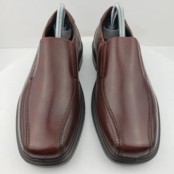 Ecco Helsinki Cognac Leather Men's Dress Shoes Slip-Ons Size 39