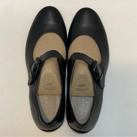 ECCO MARY JANE PUMPS BLACK SIZE 41 (10)