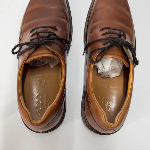 ECCO Mens Shoes EU Size 43 US 9 Tan Brown Dress Formal Shoes