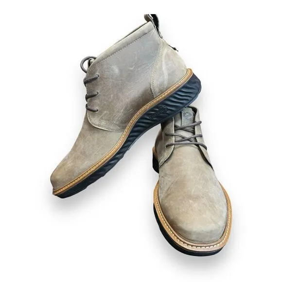 Ecco St.1 Hybrid GTX Gore-Tex Ankle Chukka Beige Boots Mens Sz US 6-6.5 New