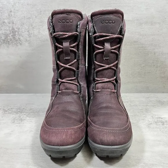 Ecco Trace Lite Hydromax Leather Winter Boots - Women's Size 7