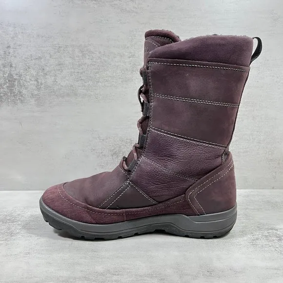 Ecco Trace Lite Hydromax Leather Winter Boots - Women's Size 7