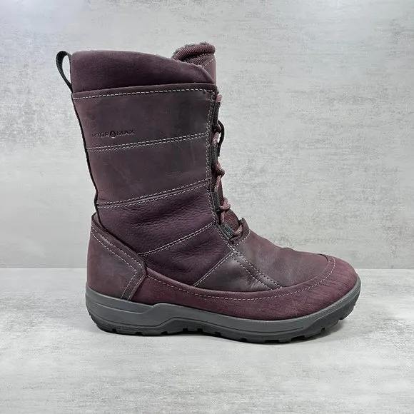 Ecco Trace Lite Hydromax Leather Winter Boots - Women's Size 7