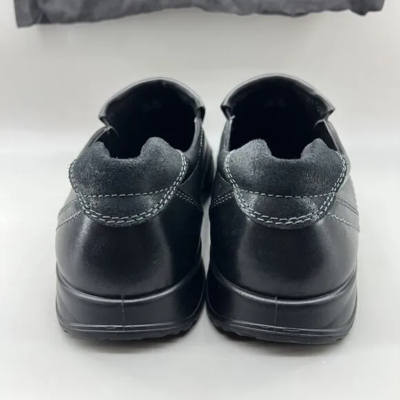 Ecco Transporter Slip On Loafers Men's Size 10 10.5 US, 44 EU Black Light Shoes