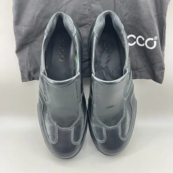 Ecco Transporter Slip On Loafers Men's Size 10 10.5 US, 44 EU Black Light Shoes