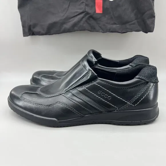 Ecco Transporter Slip On Loafers Men's Size 10 10.5 US, 44 EU Black Light Shoes