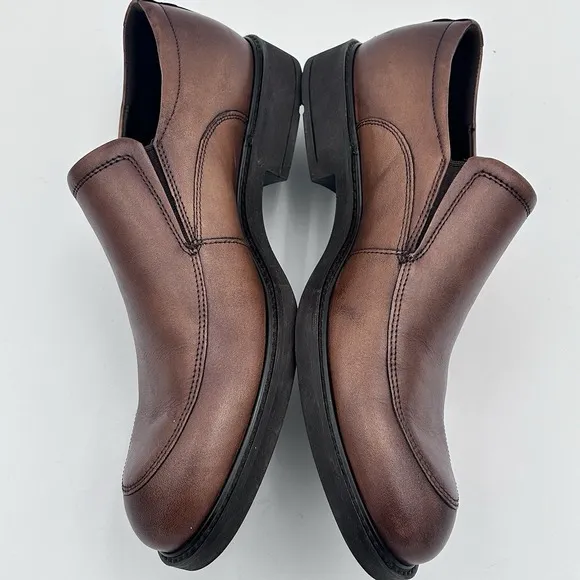 ECCO Vitrus Men's Brown Leather Slip-On Dress Shoes EU 42 US 8 NWOB