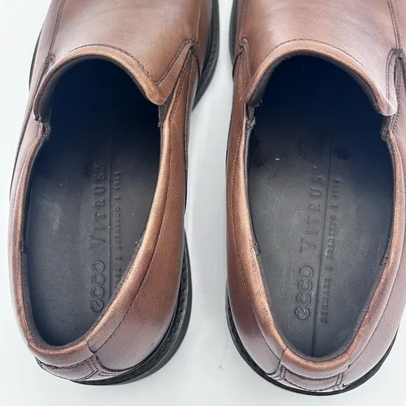 ECCO Vitrus Men's Brown Leather Slip-On Dress Shoes EU 42 US 8 NWOB