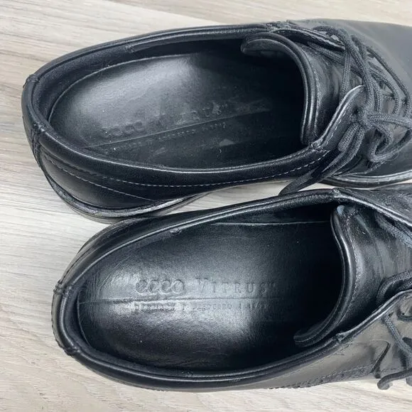 ECCO Vitrus Men's Dress Shoes Size EU 44 US 10 Leather Black