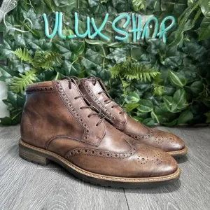 Ecco Vitrus Wing Tip Chukka Boots Dress Brown Leather Shoes Men’s Size 11