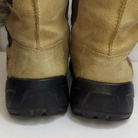 Ecco Gore-tex Fur Trim Sude Winter Boots Sz 35