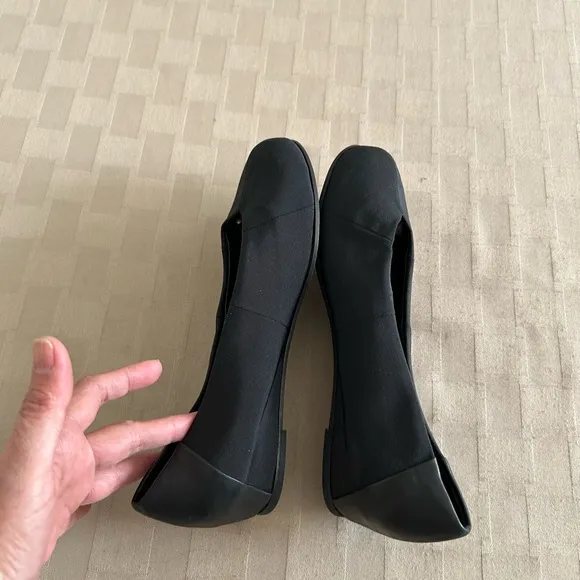 Eileen Fisher Grossgrain &amp; Leather Ballet Flats