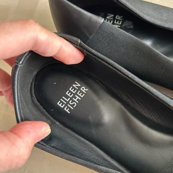 Eileen Fisher Grossgrain &amp; Leather Ballet Flats