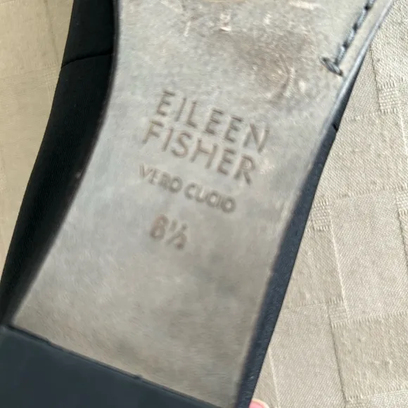 Eileen Fisher Grossgrain &amp; Leather Ballet Flats