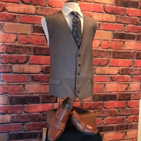 Elegant Tan Dress Vest