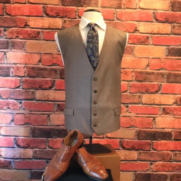 Elegant Tan Dress Vest