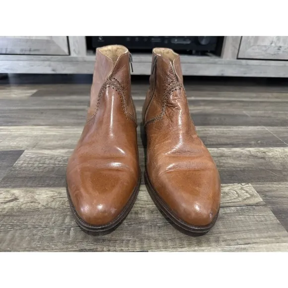 Emilio Franco Men's Leather Chelsea Boots Brown Combo Size 11 Made In Italy