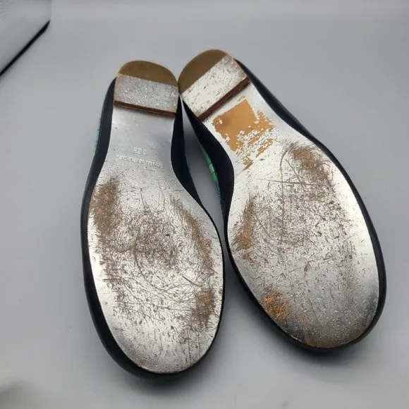 Emilio Pucci Ballet Flats Shoes printed abstract fabric/ leather Sz36.5 US 6-6.5