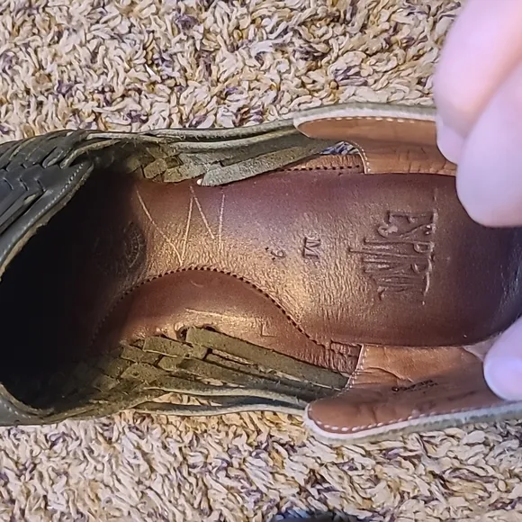 Espiritu Size 9  M Women's Flats Dark Green Color