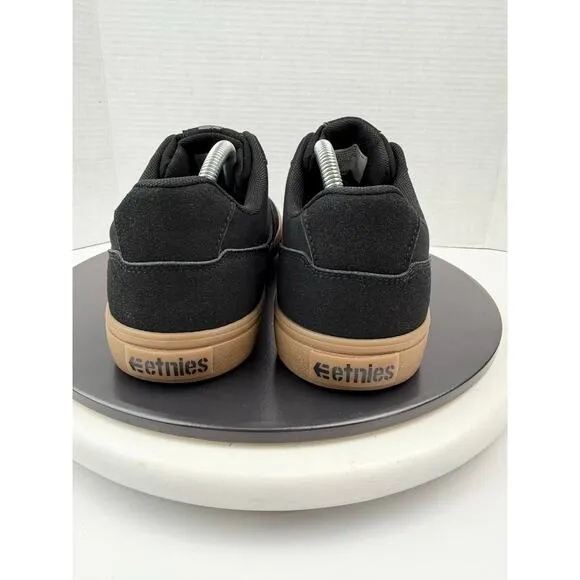 Etnies Rebel Black White Gum Canvas Skate Shoes Skateboard Sneakers Mens 9 NEW