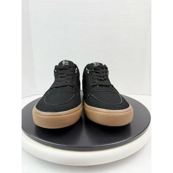 Etnies Rebel Black White Gum Canvas Skate Shoes Skateboard Sneakers Mens 9 NEW