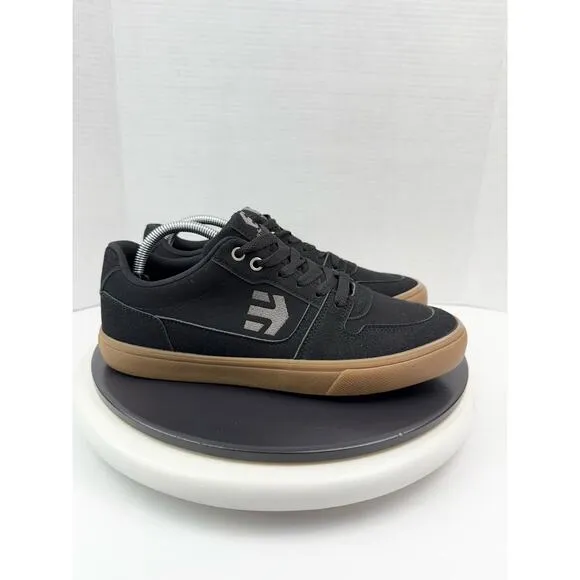 Etnies Rebel Black White Gum Canvas Skate Shoes Skateboard Sneakers Mens 9 NEW