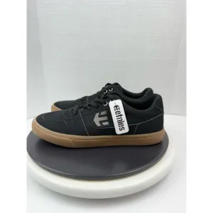 Etnies Rebel Black White Gum Canvas Skate Shoes Skateboard Sneakers Mens 9 NEW