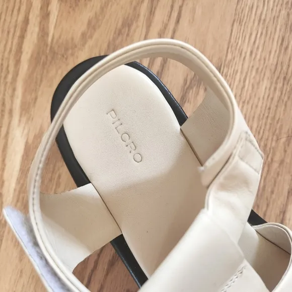 EUC Pilcro Anthropologie Fisherman Platform  Cream Sandals, Size 40 Or 9