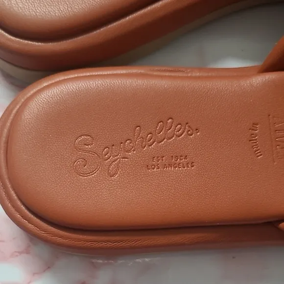EUC Seychelles Simply the Best Terracotta Slide Sandals Sz 6.5