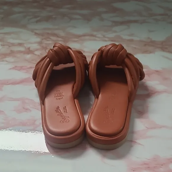 EUC Seychelles Simply the Best Terracotta Slide Sandals Sz 6.5