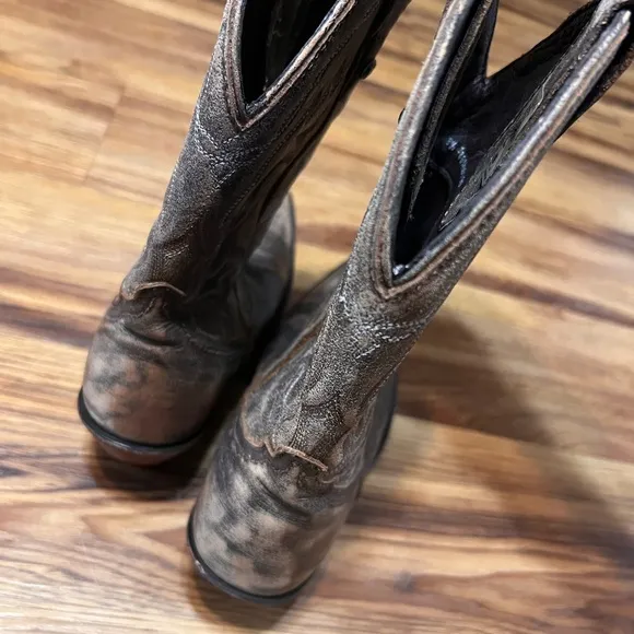 EUC Womens Liberty Black Ladies Boots 8.5 Leather Western Cowboy Canela Sienna