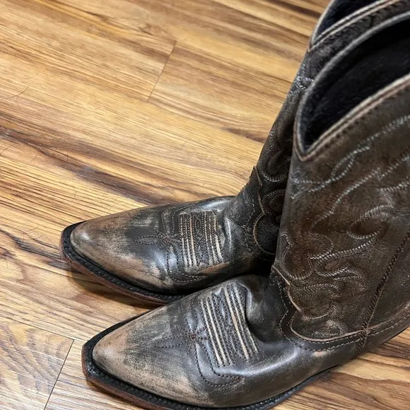 EUC Womens Liberty Black Ladies Boots 8.5 Leather Western Cowboy Canela Sienna