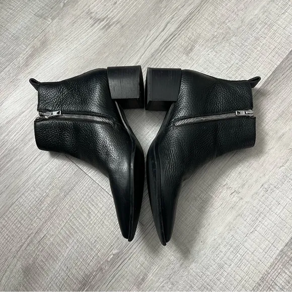 EVERLANE Boss Boot Leather Italy Zipper Black Size 6.5
