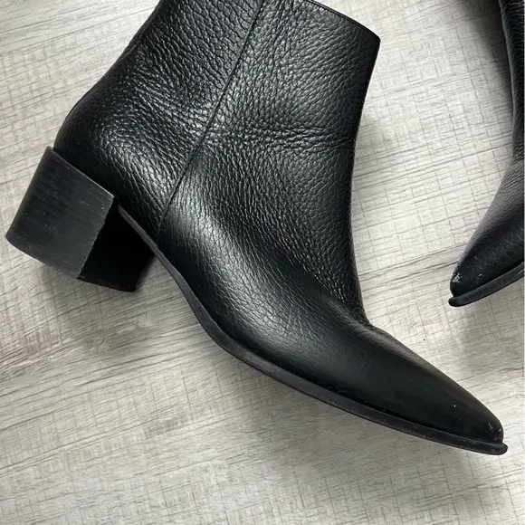 EVERLANE Boss Boot Leather Italy Zipper Black Size 6.5