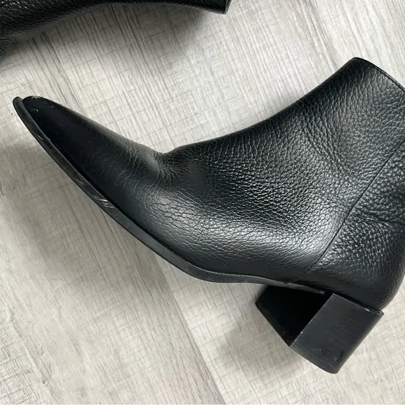 EVERLANE Boss Boot Leather Italy Zipper Black Size 6.5