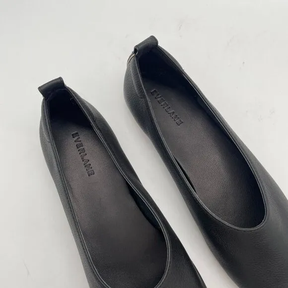 Everlane Flats Shoe Women Sz 8.5 Black Leather The Day Glove Flats Ballet Preppy
