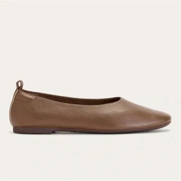 Everlane Flats Shoe Womens Sz 10 Cocoa Brown Leather The Day Glove Flats Ballet