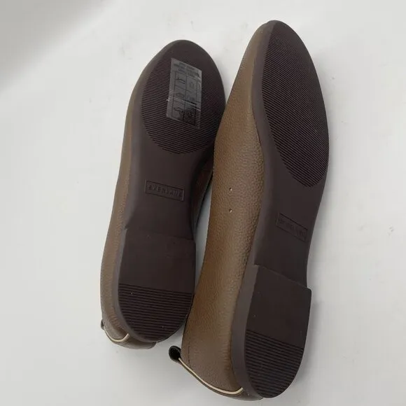 Everlane Flats Shoe Womens Sz 10 Cocoa Brown Leather The Day Glove Flats Ballet