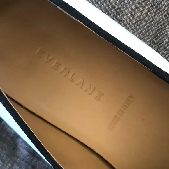 Everlane White Leather Modern Smoking Shoes