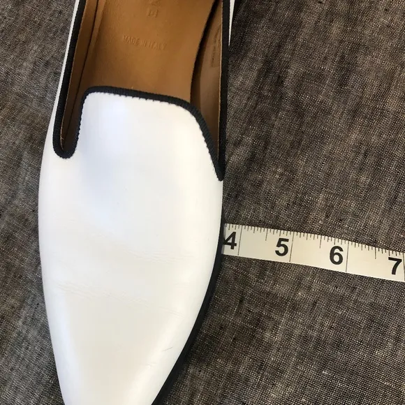 Everlane White Leather Modern Smoking Shoes