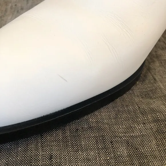 Everlane White Leather Modern Smoking Shoes