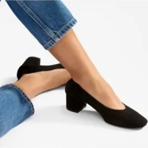 Everlane Women's The Italian Leather Black Heel Size 7.5