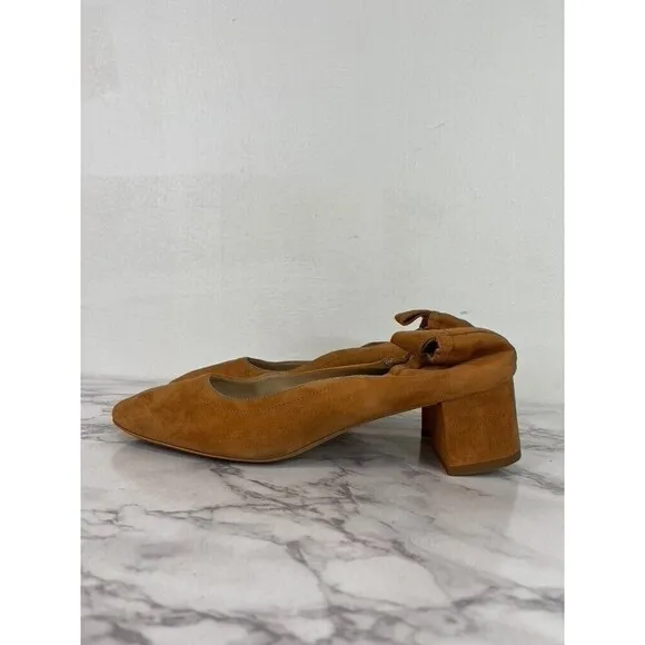 Everlane Women's The Italian Leather Cognac Heel Size 8