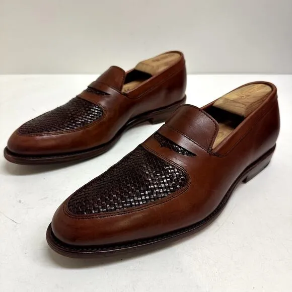 EXCELLENT Allen Edmonds Carlsbad Penny Loafer Brown Calfskin Made in USA Men's 9